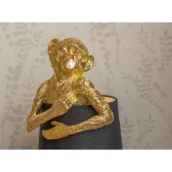 Tischleuchten|KARE Design Tischleuchte Animal Monkey Gold Blau