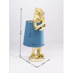 Tischleuchten|KARE Design Tischleuchte Animal Monkey Gold Blau