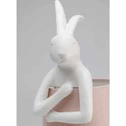 Tischleuchten|KARE Design Tischleuchte Animal Rabbit Weis/Rosa 50Cm