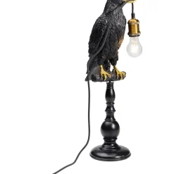 Tischleuchten|KARE Design Tischleuchte Animal Sitting Crow Matt Schwarz