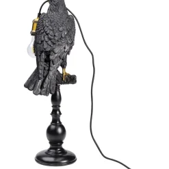 Tischleuchten|KARE Design Tischleuchte Animal Sitting Crow Matt Schwarz
