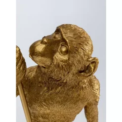Tischleuchten|KARE Design Tischleuchte Animal Standing Monkey Gold 51Cm