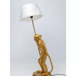 Tischleuchten|KARE Design Tischleuchte Animal Standing Monkey Gold 51Cm