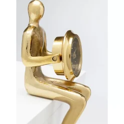 Uhren|KARE Design Tischuhr Sitting Man Gold 8X27Cm