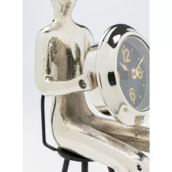 Uhren|KARE Design Tischuhr Sitting Man Silber 12X31Cm