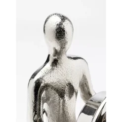 Uhren|KARE Design Tischuhr Sitting Man Silber 12X31Cm