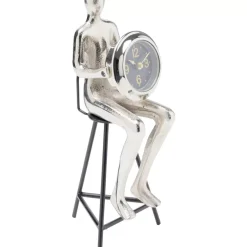 Uhren|KARE Design Tischuhr Sitting Man Silber 12X31Cm