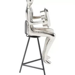 Uhren|KARE Design Tischuhr Sitting Man Silber 12X31Cm