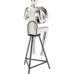 Uhren|KARE Design Tischuhr Sitting Man Silber 12X31Cm