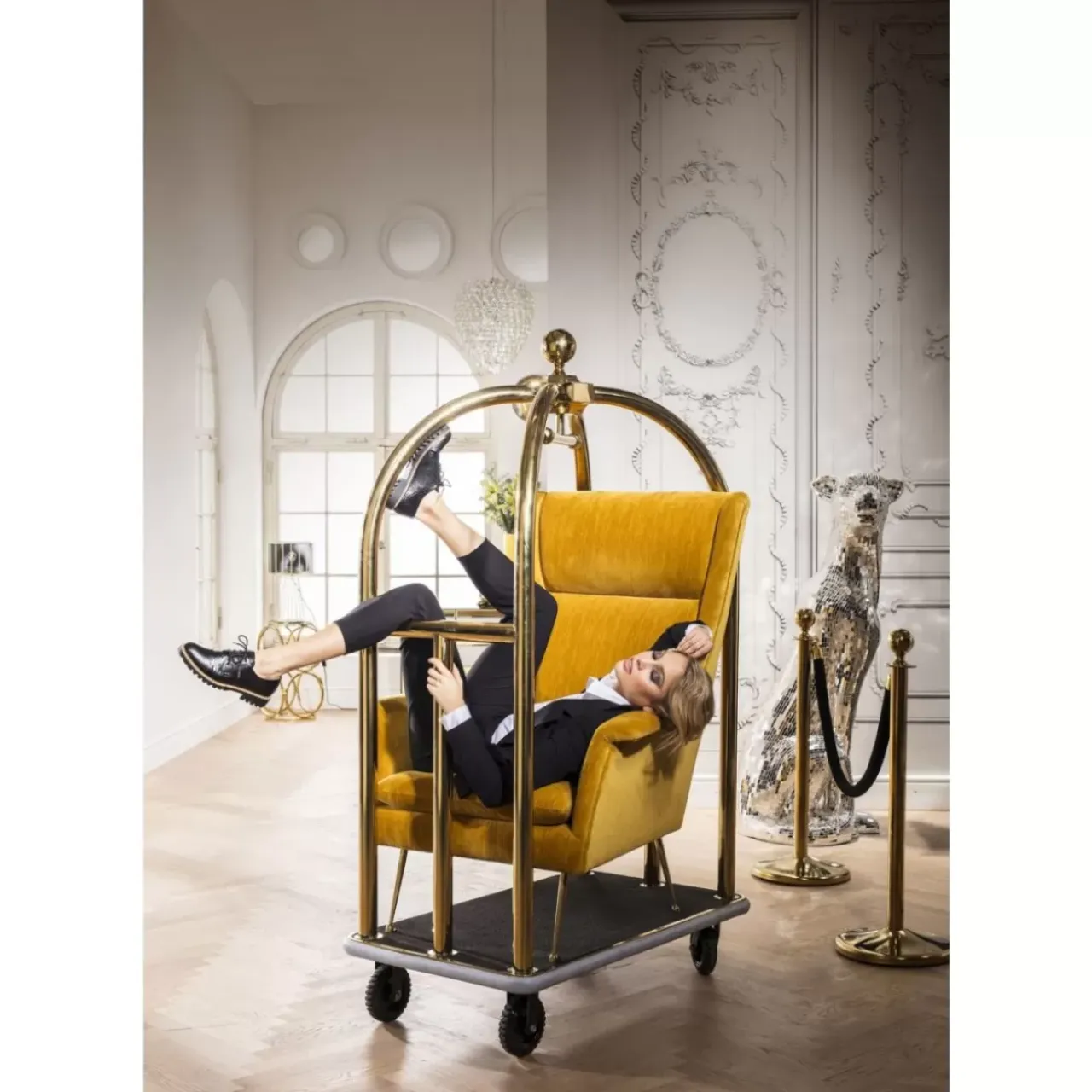 Kleinmöbel & Sonstiges|KARE Design Vip Gepackwagen Vegas Gold