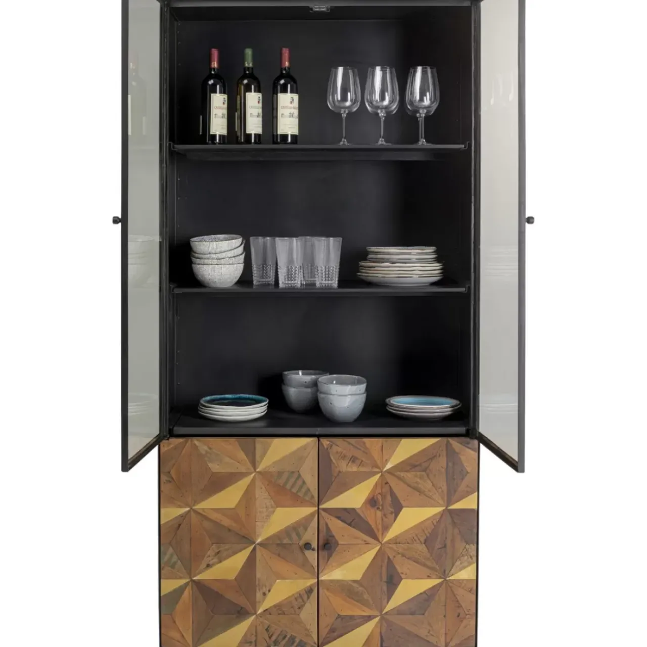 Regale|KARE Design Vitrine Illusion Gold 90X180Cm