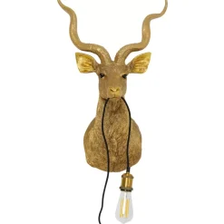 Wandleuchten|KARE Design Wandleuchte Animal Goat Gold 45X74Cm