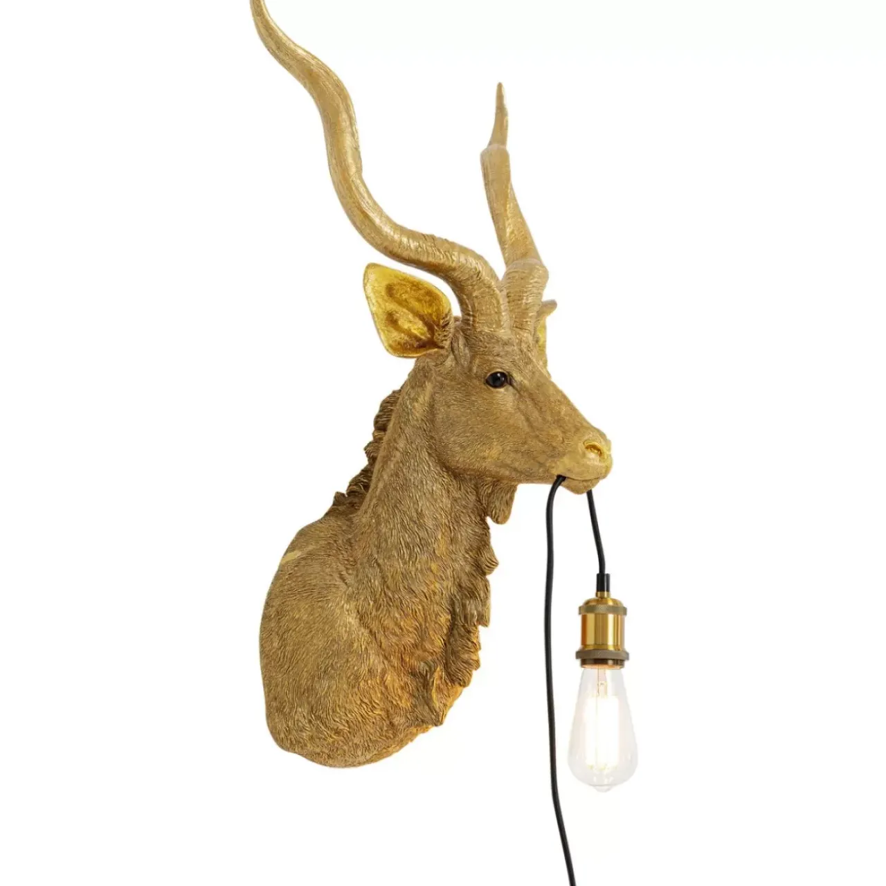 Wandleuchten|KARE Design Wandleuchte Animal Goat Gold 45X74Cm