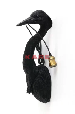 Wandleuchten|KARE Design Wandleuchte Animal Heron Schwarz 26X62Cm
