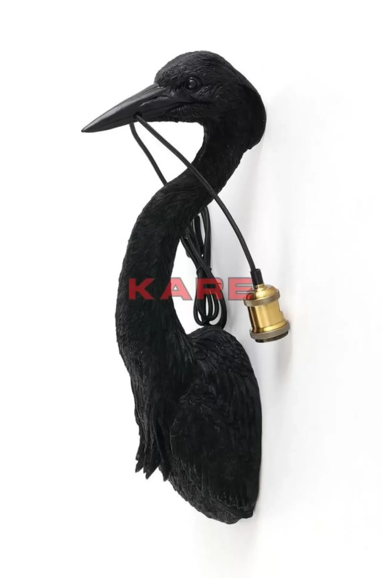 Wandleuchten|KARE Design Wandleuchte Animal Heron Schwarz 26X62Cm