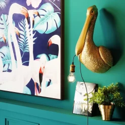 Wandleuchten|KARE Design Wandleuchte Animal Spoonbill Gold 29X62Cm