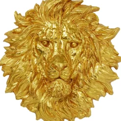 Bilder|KARE Design Wandobjekt Lion Head Gold 90X100Cm