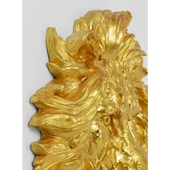 Bilder|KARE Design Wandobjekt Lion Head Gold 90X100Cm