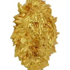 Bilder|KARE Design Wandobjekt Lion Head Gold 90X100Cm