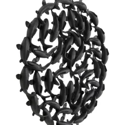 Bilder|KARE Design Wandobjekt School Of Koi Schwarz O160Cm