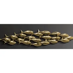 Bilder|KARE Design Wandobjekt School Of Tuna Gold 181X41Cm