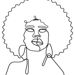 Bilder|KARE Design Wandobjekt Wire African Woman 50X57Cm