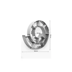 Regale|KARE Design Wandregal Snail Silver Grau