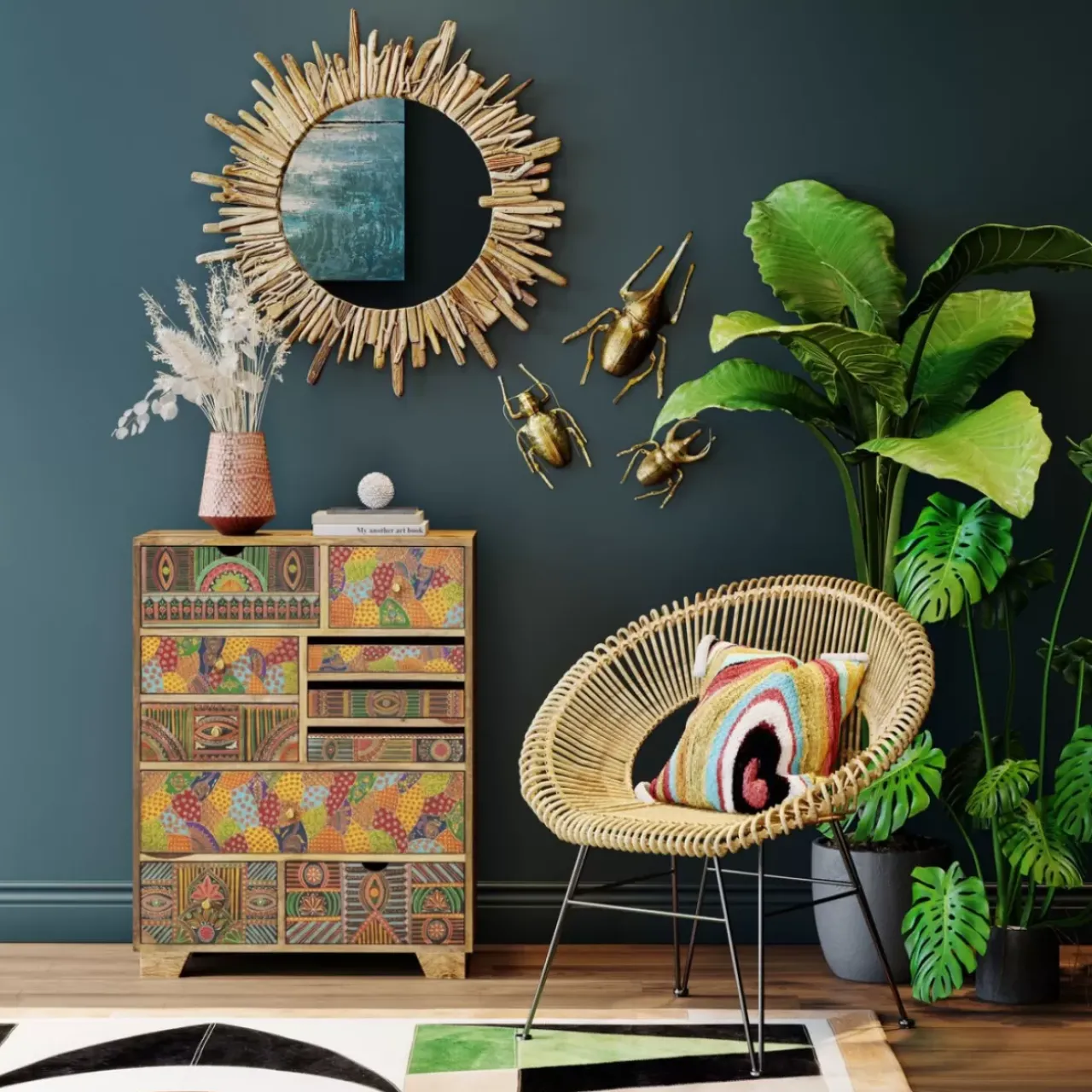 Bilder|KARE Design Wandschmuck Longicorn Beetle Gold