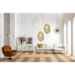 Spiegel|KARE Design Wandspiegel Riley Gold 150X98Cm