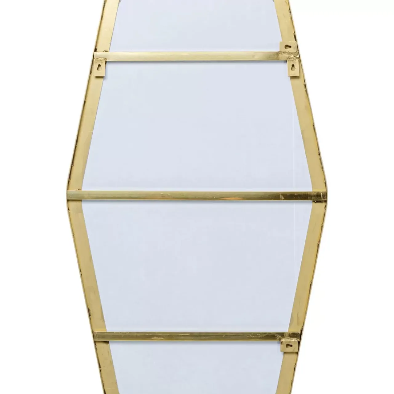 Spiegel|KARE Design Wandspiegel Shape Hexagon Brass 64X94,5Cm