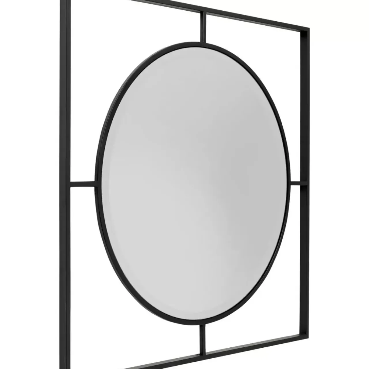 Spiegel|KARE Design Wandspiegel Stanford Frame Matt Schwarz O90Cm