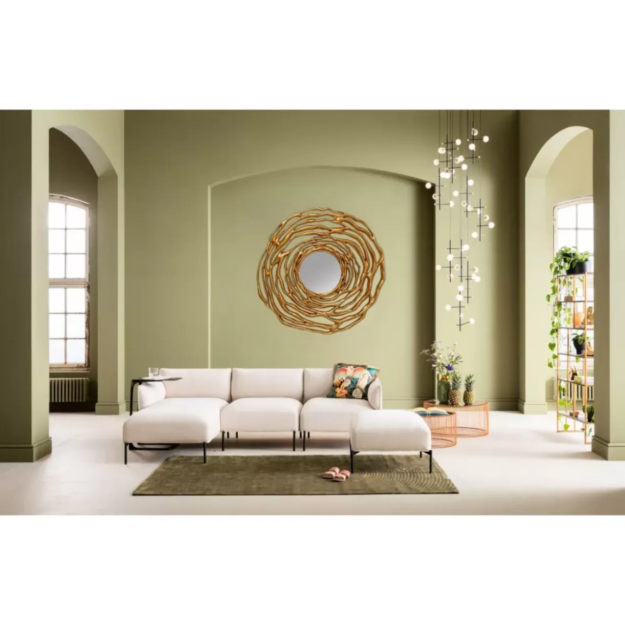 Spiegel|KARE Design Wandspiegel Twiggy Gold O121Cm
