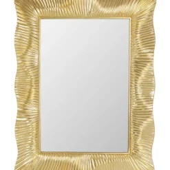 Spiegel|KARE Design Wandspiegel Wavy Brass 94X124Cm