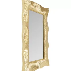Spiegel|KARE Design Wandspiegel Wavy Brass 94X124Cm