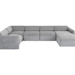 Sofas & Couches|KARE Design Wohnlandschaft 1 Lucca Grau Rechts 328Cm