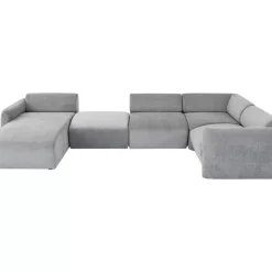 Sofas & Couches|KARE Design Wohnlandschaft 2 Lucca Grau Links 328Cm