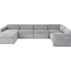 Sofas & Couches|KARE Design Wohnlandschaft 1 Lucca Grau Links 328Cm