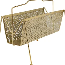 Zeitungsständer|KARE Design Zeitungsständer Basket Gold Klein