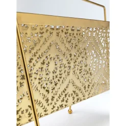 Zeitungsständer|KARE Design Zeitungsständer Basket Gold Klein