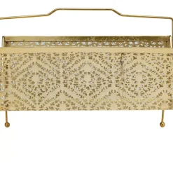 Zeitungsständer|KARE Design Zeitungsständer Basket Gold Klein